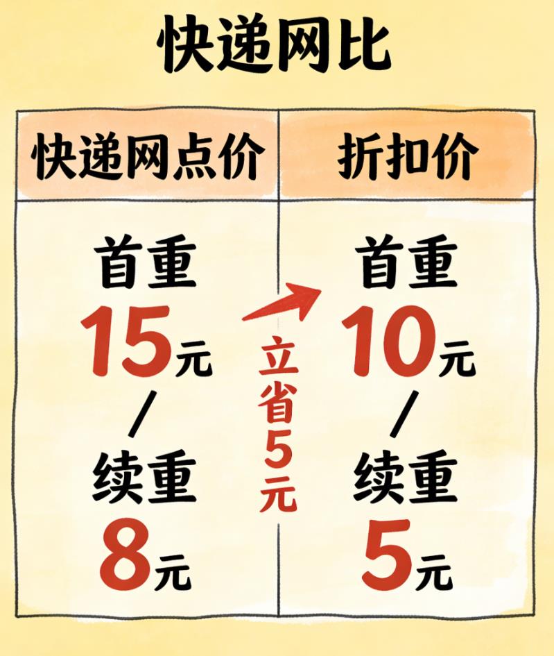 寄快递别再当冤大头！实测1个月，这个渠道比网点省一半钱